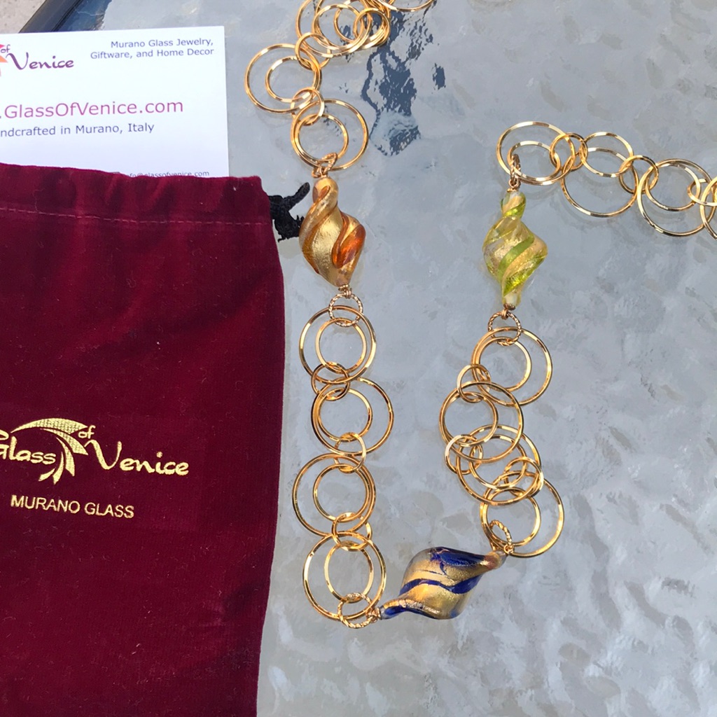 Murano Glass Hooped Necklace 70$